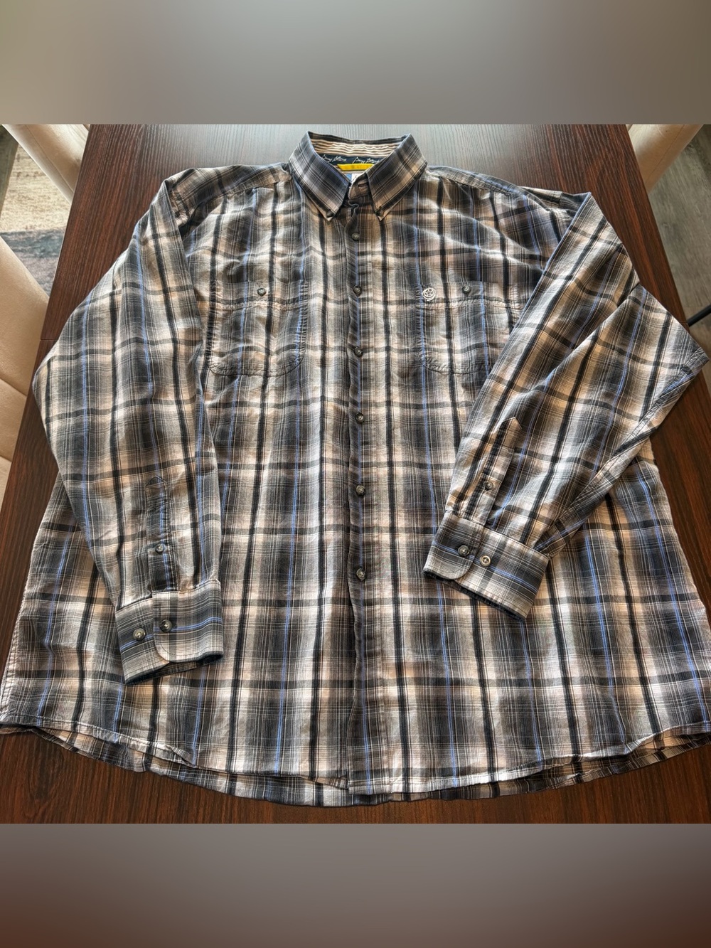 Wrangler George Strait Men’s Plaid Button Down Western Cowboy Cut Shirt Size 2XL